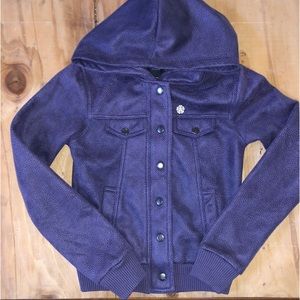 Obey jacket faux leather jacket size 2 XXS